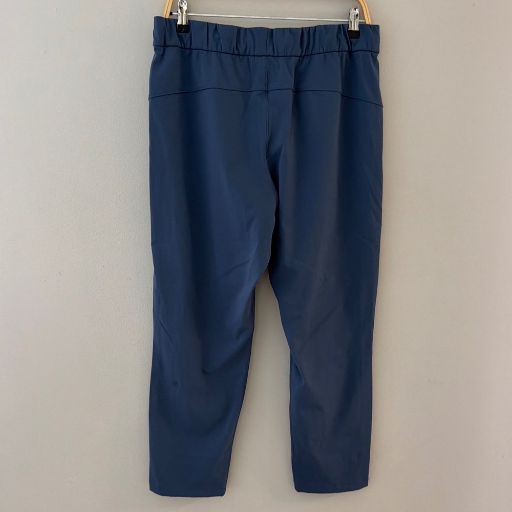 Lululemon On the Fly 7/8 Pant Iron Blue Luxtreme Drawstring Trousers Women Sz 10 - Picture 6 of 11
